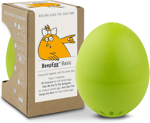 BrainStream BeepEgg Basic Egg Timer - Plays Tunes When Eggs are Ready, Works with Any Egg Size, Temperature-Sensitive for Precise Cooking, Made in...