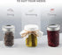 Paksh Novelty Mason Jars - Food Storage Container - 6-Pack - Airtight Container for Pickling, Canning, Candles, Home Decor, Overnight Oats, Fruit ...