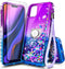 NGB Supremacy Compatible with iPhone 12/12 Pro Case with Tempered Glass Screen Protector, Ring Holder/Wrist Strap, Girls Women Liquid Bling Sparkl...