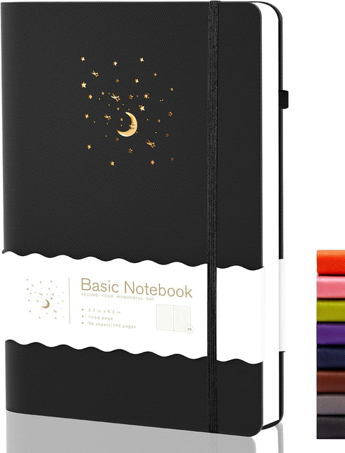 CAGIE Lined Journal Notebook for Work, 196 Pages, 5.7" x 8.3", Hardcover Notebook Journals for Writing Women Men Note Taking Diary with Pen Loop (...