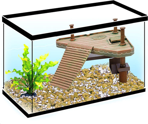Penn-Plax Reptology Floating Turtle Pier and Basking Platform – Decorative, Functional, and Naturally Inspired – Small...