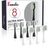 8 Pack Toothbrush Heads for Waterpik Toothbrush Replacement Heads, Compatible with Waterpik Complete Care 5.0/9.0(WP-862) Electric Toothbrush, Fit...