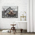 Farmhouse Bathroom Decor Wall Art Funny Highland Cow in Bathtub Pictures Wall Decor Rustic Bathroom Cow Painting for Bathroom Toilet Cattle Artwor...