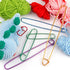 12 PCs Cable Stitch Holder for Knitting 6 Size Colorful Aluminum Yarn Stitches Holder Set Locking Knitting Needle Knitting Stitch Holders 6cm/9cm/...