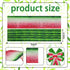 2 Rolls Summer Ribbons for Crafting, Watermelon Print Wired Edge Ribbon, Red Green Fruit Fabric Ribbon Bows for Wreaths Basket DIY Crafts Gift Sum...