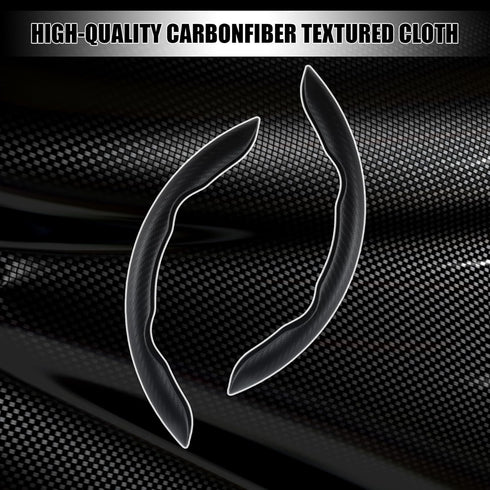Amiss 3pcs Car Carbon Fiber Anti-Skid Steering Wheel Cover?Segmented Steering Wheel Protector, Butterfly Steering Wheel Cover, Universal 99% Car W...