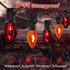 C7 Halloween String Lights,25FT Orange and Purple Halloween Lights with 27 Flickering Flame Light Bulbs(2 Spare) for Outdoor Garden Yard Home Hall...