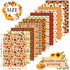 Whaline 60 Sheets Autumn Pattern Paper 5.5 x 8.3 inch Fall Leaves Pumpkin Plaid Craft Paper Double-Sided Origami Paper for Thanksgiving Card Makin...