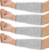 Neer 4 Pair Protective Arm Sleeves for Thin Skin Anti-Cut Burn Resistant Cover Forearm Sleeve for Cooking Construction(Gray, 7.9 Inch)...