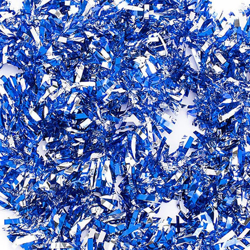 Anderson's Blue & Silver Metallic Tinsel Twist for Trailer Or Golf Cart, 4 inches Wide x 25 ft Long, Christmas, Birthday, Patriotic, Graduation an...