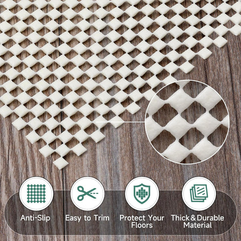 BALEINE Non Slip Rug Pad Rug Gripper for Hardwood Floors, Extra Thick Non Slip Mat Under Carpet (2'x3')...