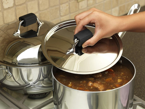 Touch Covers (Set of 3) -Fits on Any Pot Handle or Lid and Remains Cool, size:a, Black...