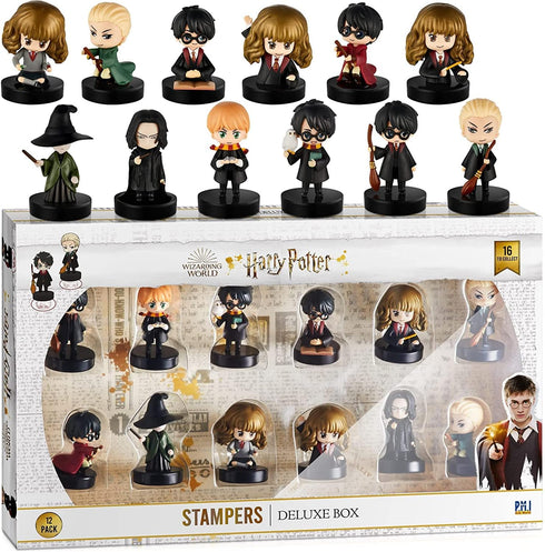 Self Inking Harry Potter Stampers - Set of 12 - Harry Potter Accessories | Mini Toy Figurines for a Harry Potter Party, Cake Topper, Collectibles,...