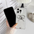 Simple 3D Bow Clear Soft Phone Case Compatible with iPhone Case (Gold,iPhone 15)...