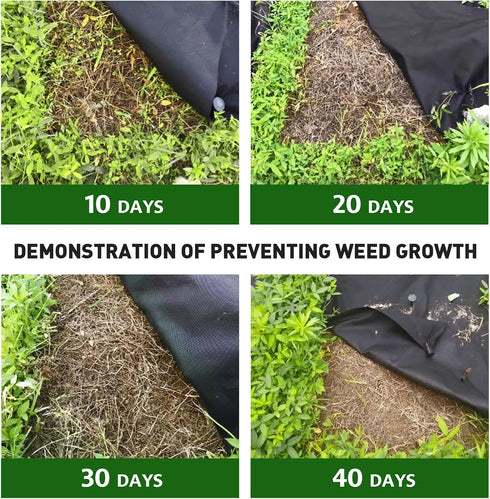HOOPLE Premium Non-Woven Weed Barrier Landscape Fabric Durable & Heavy-Duty Weed Block, Easy Setup & Superior Weed Control...