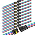 Nilight 4Pin Way Electrical Wire Connector 10 Pack 16AWG Male Female Plug Socket Quick Disconnect Waterproof Plug Play 1.5mm Series Terminal for C...