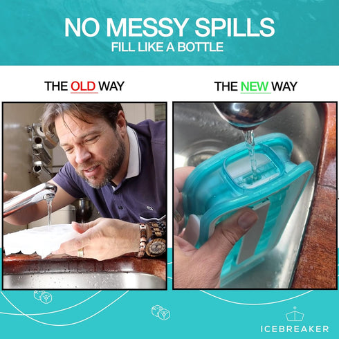 ICEBREAKER POP 2024: Make And Serve Ice Without Ever Touching The Ice | The Sanitary Silicone Ice Cube Tray for Freezer | Patented Ice Trays for F...