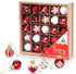 1 Inch Mini Red & White Peppermint Glass Ball Christmas Ornaments Set of 25 Balls | Miniature Christmas Tree Ornaments | Rustic Christmas Decorati...