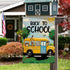 Back to School Garden Flag School Bus Animals Flag 12×18 Inch Double Sided Buffalo Plaid Fall Farmhouse Yard Flag Seasonal Outdoor Decor...
