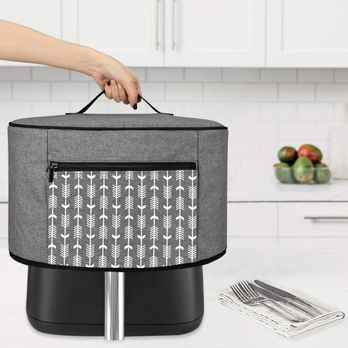 YARWO Dust Cover Compatible with Ninja 5 QT Air Fryer Pro 4-in-1 (AF141), Deep Fryer Cover with Zipper Pocket and Wipe Clean Liner for Kitchen App...