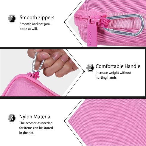 co2CREA Hard Case Compatible with Digital Camera, VAHOIALD/IWEUKJLO/CAMKORY/BEVLXNIV/PRISIA/Sevenat Kids Video Camera, Pink...