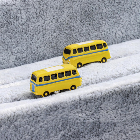 Yellow Bus Cuff links For Men With Gift Box....