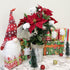 Admired By Nature 18 Stems Artificial Poinsettia Bouquet Fake Christmas Flower, Faux Velvet Poinsettia Carnation Christmas Bush For Home Decor, Ho...