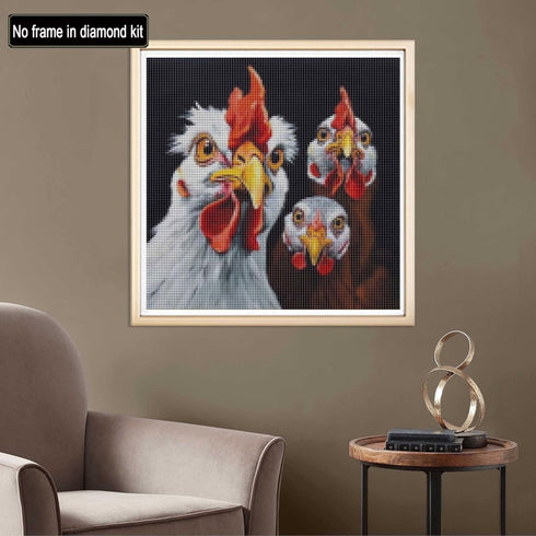 Diymood 5D Diamond Painting Animal, Paint with Diamonds DIY Diamond Art Rooster, Diamond Painting by Number Kits Full Drill Rhinestone for Home Wa...