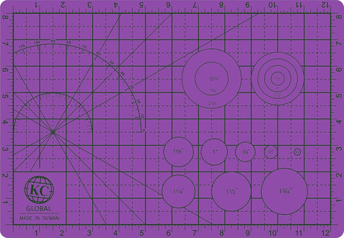 KC GLOBAL A4 (13"x9") Professional Grade Self-Healing Cutting Mat (Purple) - Odor-Free, Double-Sided, Eco-Friendly, Non-Slip, Premium Desk mat for...
