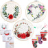 Creativease Embroidery DIY Starter Kit, 3pcs Set | Floral & Plant Designs for Adults and Kids Alike | with 20cm Bamboo Hoop, 28 * 29cm Cloth, and ...