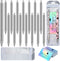 Qilery 15 Set Stainless Steel Pen Thank You Pens Gifts Blanks Resealable Pouch Bag and Holographic Thank You Cards Set for DIY Glitter Pen Epoxy P...