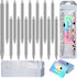 Qilery 15 Set Stainless Steel Pen Thank You Pens Gifts Blanks Resealable Pouch Bag and Holographic Thank You Cards Set for DIY Glitter Pen Epoxy P...