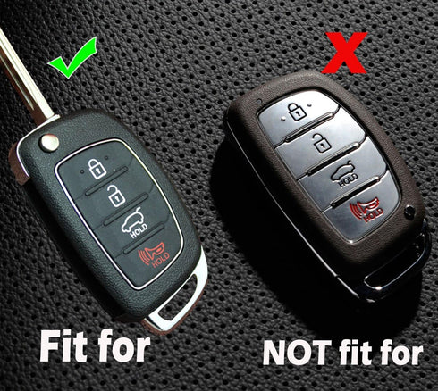 2Pcs XUHANG Sillicone key fob Skin key Cover Remote Case Protector Shell for for Hyundai Sonata Santa Fe Tucson Elantra ix35 ix45 remote black blu...