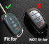 2Pcs XUHANG Sillicone key fob Skin key Cover Remote Case Protector Shell for for Hyundai Sonata Santa Fe Tucson Elantra ix35 ix45 remote black blu...