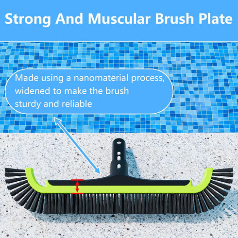 Sepetrel Upgrade Pool Brush Head for Cleaning Pool Walls,Heavy Duty Inground/above Ground Swimming Pool Scrub Brushes,Suitable for Various Harsh P...