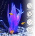 Aquarium Glowing Kelp Plant, Soft Silicone Glowing Fish Tank Decorations, Fluorescence Coral Decor for Aquarium Decor Blue 2pcs...