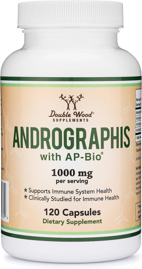 Andrographis Capsules Max Andrographides - 1,000mg Serving Size (120 Capsules) with AP-Bio (Patented Andrographis Paniculata Extract) - Clinically...