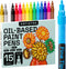 ARTISTRO 15 Oil Based Paint markers for Wood, Rock, Fabric, Glass - Permanent, Quick Dry, Waterproof - Oil paint pens for Ceramic, Mugs, Metal, Pl...