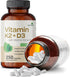 Futurebiotics Vitamin K2 (MK7) with D3 Supplement - Non-GMO Formula - 5000 IU Vitamin D3 & 90 mcg Vitamin K2 MK-7, 250 Vegetarian Capsules...