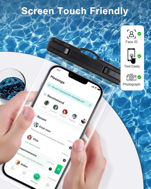 Clear Waterproof Phone Pouch: 2 Pack 2024 Cruise Ship Essentials Must Haves Dry Bag for Vacation Beach Travel Kayak Accessories Water Proof Case f...