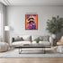 Posterizer 1 pcs-orange and purple collage with vintage woman-Retro Art-Abstract & Modern Art-Gift for Art Lovers- UNFRAMED Wall Art...