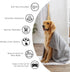 Bone Dry Pet Grooming Towel Collection Absorbent Microfiber X-Large, 41x23.5", Embroidered Stonewash Blue...