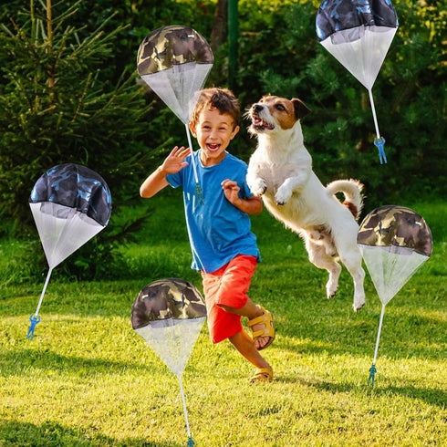 AMOR PRESENT 6PCS Parachute Toys for Kids, Parachute Army Soldiers Tangle-Free Camouflage Parachute Toys for Kids Birthday Party...