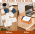 Rattan Business Card Holder Rattan Basket for Cards Rattan Card Holder Business Card Holder Organizer Display Office Card Holder for Desk (1)...
