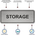 Standard Storage Room Sign Restroom, Office, Business Store Signs/Decor (Silver)...