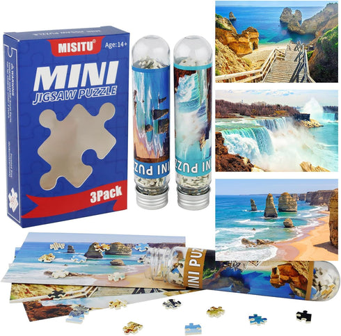 MISITU Small Puzzles for Adults Mini Puzzles 150 Pieces Micro Piece Small Jigsaw Puzzles Challenging Difficult Travel Puzzles Games Toys Gifts Puz...