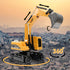 Remote Control Excavator Toy, RC Construction - Metal Shovel Digger Vehicles with Lights Sounds and 360° Rotation Digging Sand, Christmas Birthday...