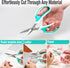 Beaditive Multipurpose Craft Scissors - High-Leverage with Sharp Carbon Steel Blades - Ergonomic Sewing Scissors for Heavy Duty Projects - Office,...
