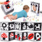 Black and White High Contrast Toys for Baby 0-3 3-6 months Infant Tummy Time Soft Book Sensory Musical Toy 0-2-4-6 month Babies Brain Development ...