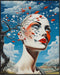 Posterizer 1 pcs-futuristic art- womans head in the clouds-Abstract & Modern Art-Fantasy & Fiction Art-Gift for Art Lovers-Decor for Home & Office...